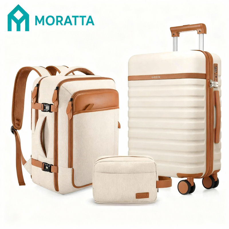 Juego de Equipaje de 3 Piezas Ukein con Maleta y Mochila